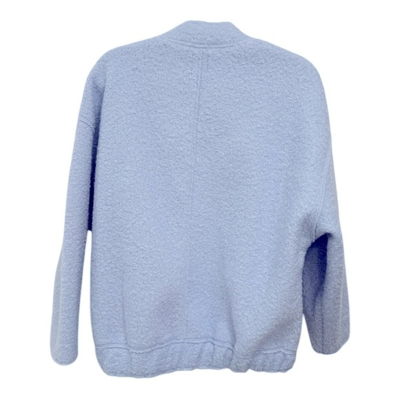 Zara Oversize Zip Bomber Jacket Sky Blue size XS-S - Picture 7 of 11